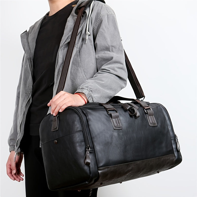 Carry-on bag / Large Weekend Bag / Quality PU Leather Travel / Luggage Bag / Duffel Handbag Casual Traveling Tote