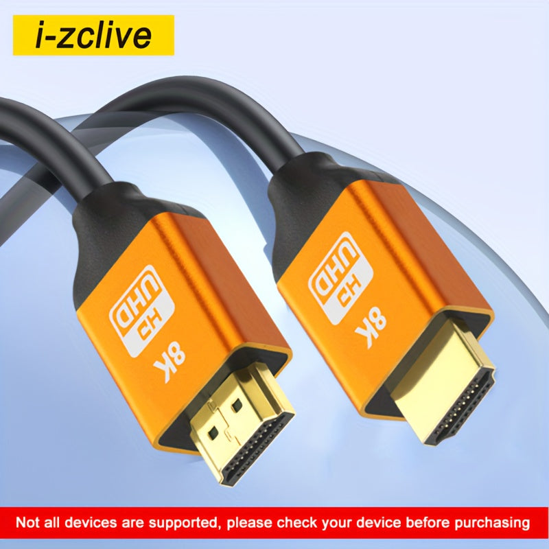 High Speed 8K HDTV Cable,HDTV 2.1 Cable Aluminum Alloy,HDTV Male to Male Cable,HDTV 2.0/1.4 Cable,8K HDTV Cable,High Speed HDTV 2.1 Cord 4K120 144Hz 8K60Hz 3D Compatible for PS5, PS4, UHD TV And PC., High Speed HDTV Cable, HD