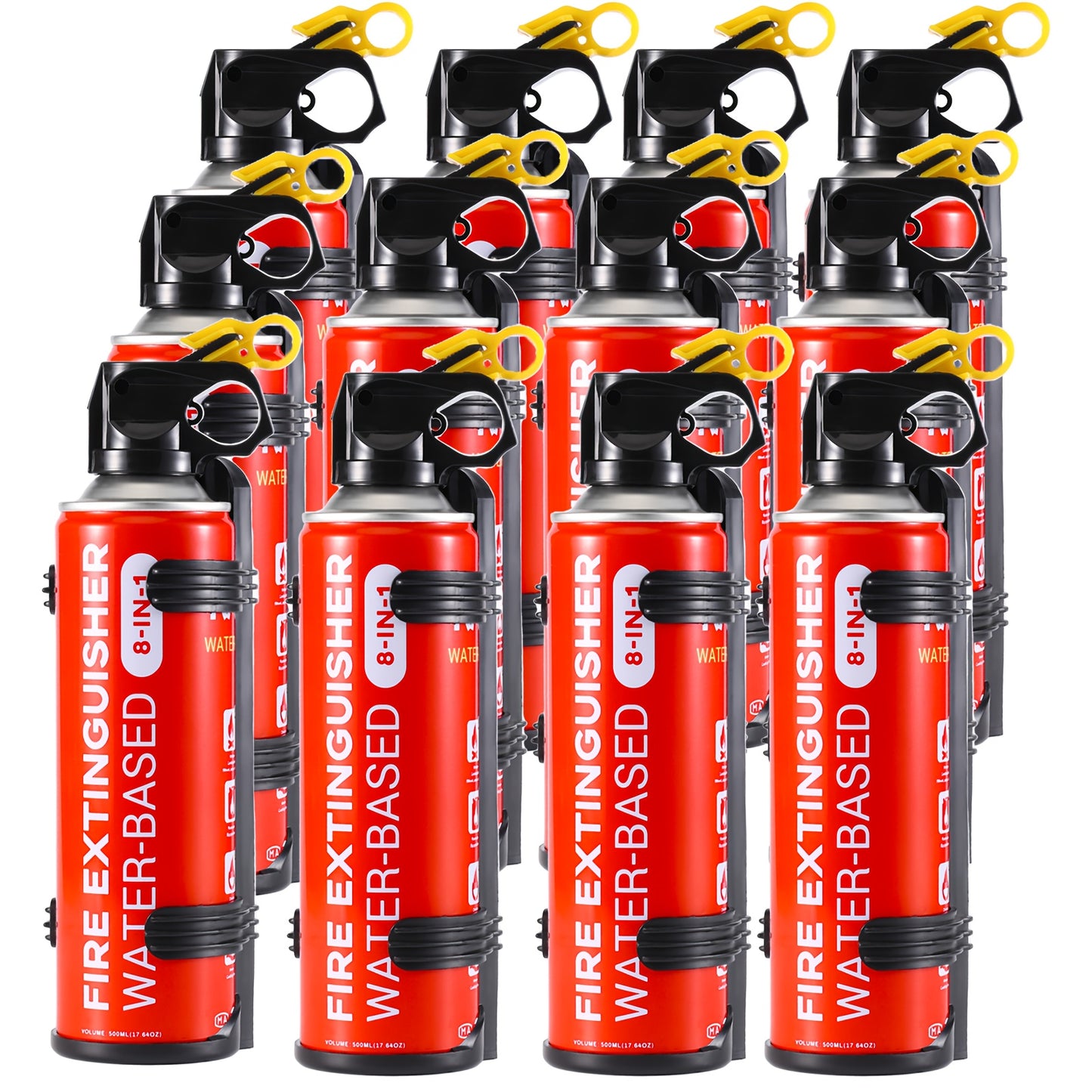 Household Fire Extinguisher Portable Water-Based 4-in-1 Wall Mounted Bracket for Kitchen Garage Car Fire 0.5-A:21-B:C:5K