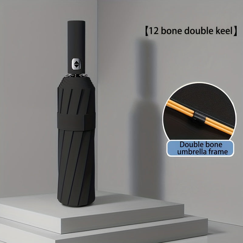 1pc Automatic Umbrella, Reinforced 24-Bone Umbrella