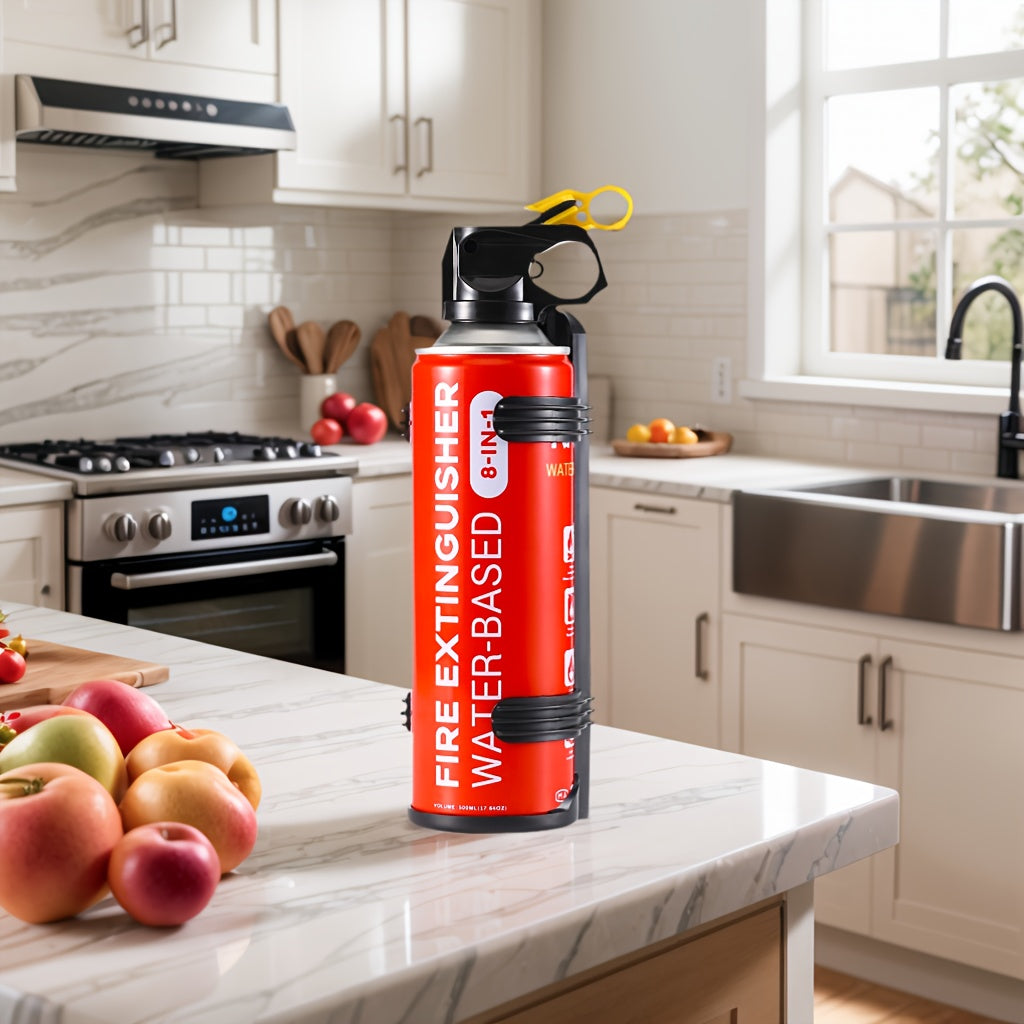 Household Fire Extinguisher Portable Water-Based 4-in-1 Wall Mounted Bracket for Kitchen Garage Car Fire 0.5-A:21-B:C:5K
