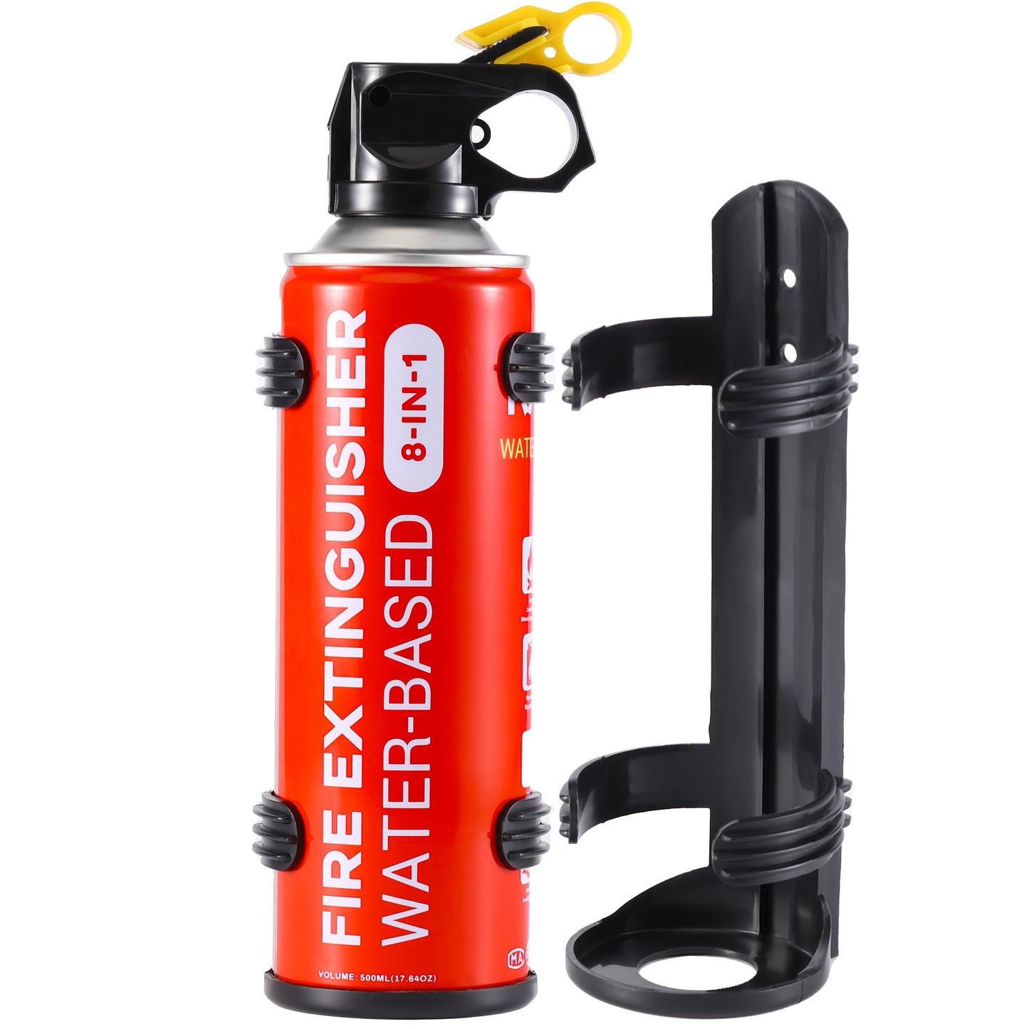 Household Fire Extinguisher Portable Water-Based 4-in-1 Wall Mounted Bracket for Kitchen Garage Car Fire 0.5-A:21-B:C:5K