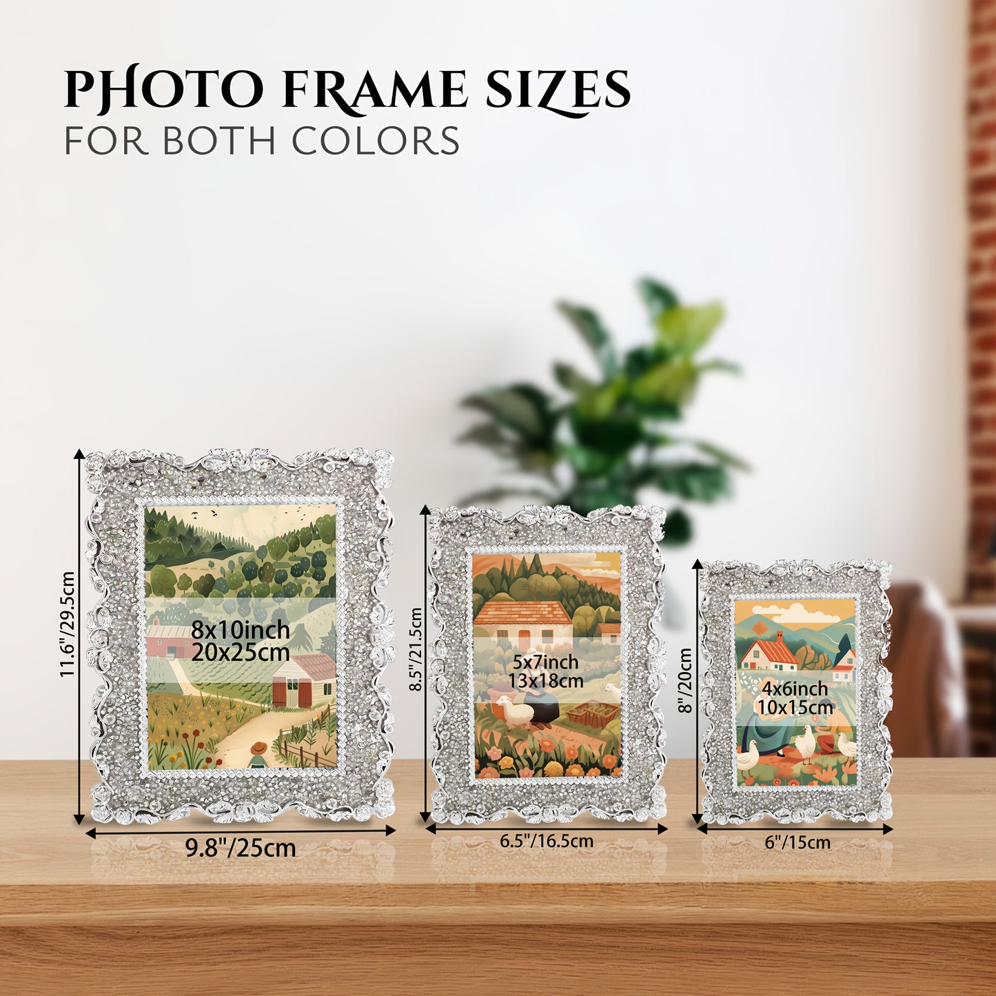 Picture Frames / Luxurious Rhinestone Embellished Picture Frame, Photo Frames, Elegant Home Decor for Living Room & Bedside, Twinkle Twinkle Design, Memory Keepsake Display, Ideal gift for weddings, Mother's Day, and Easter Pictures Are for D