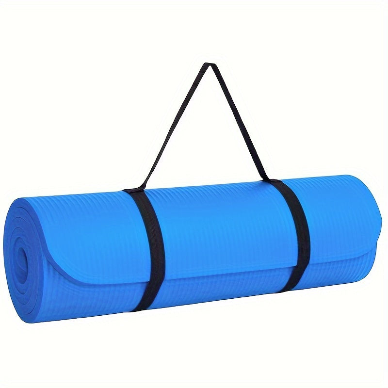 Extra Thick, High-Density Yoga Mat with Shoulder Strap - Tear-Resistant, Non-Slip Rubber for Enhanced Grip & Comfort - Perfect for Fitness, Training & Everyday Exercise, Fitness, Tear-resistant