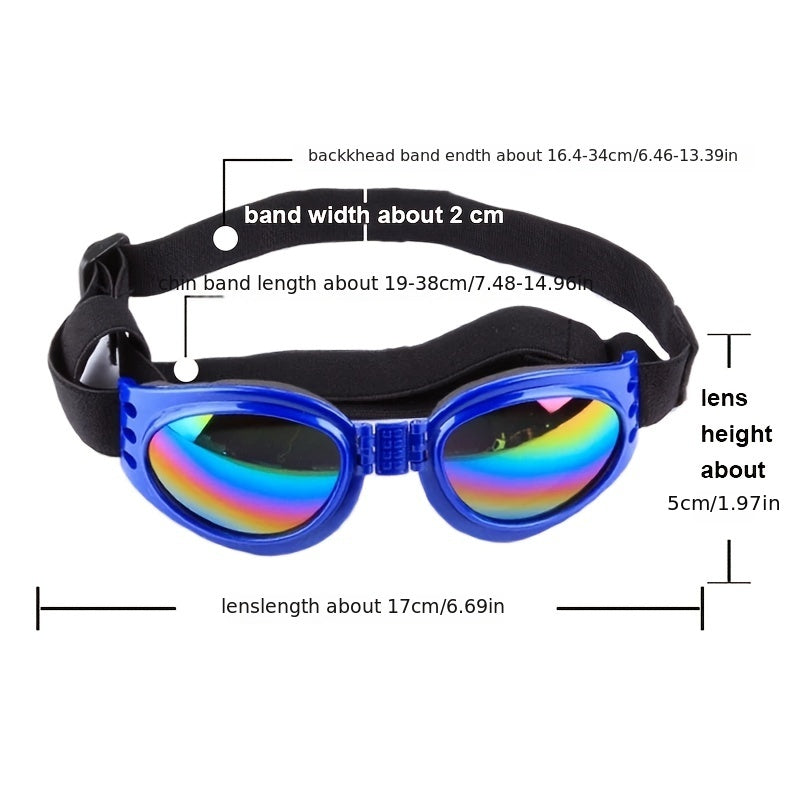 Dog Sunglasses / UV Protection Dog Sunglasses with Adjustable Head Strap - Keep Your Pet's Eyes Safe and Stylish