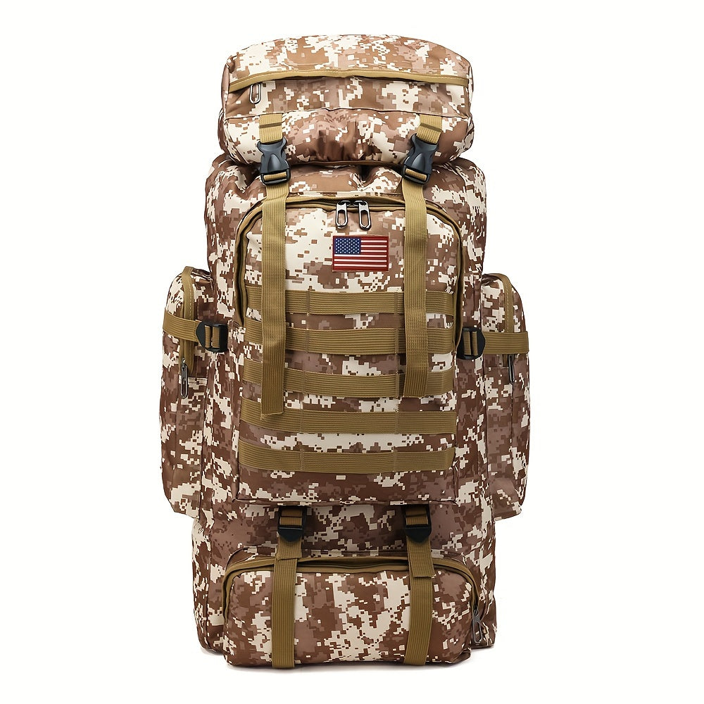 Outdoor Sport Backpack, Large Capacity Outdoor Hikingbag, Camouflage Backpack For Camping Traveling