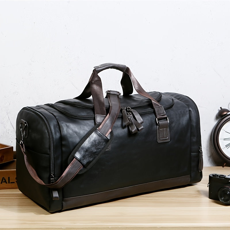 Carry-on bag / Large Weekend Bag / Quality PU Leather Travel / Luggage Bag / Duffel Handbag Casual Traveling Tote
