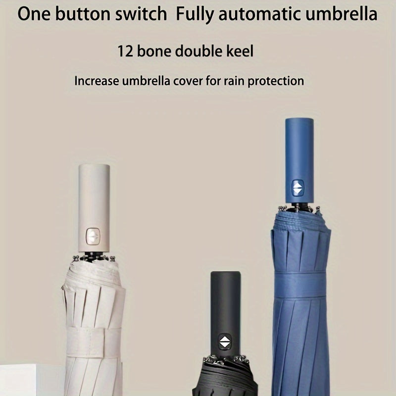 1pc Automatic Umbrella, Reinforced 24-Bone Umbrella