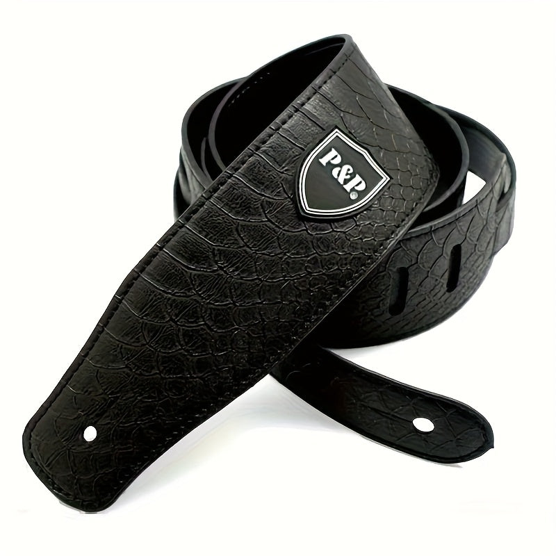Guitar Straps / 2.5 Inch Guitar Strap Genuine Faux Leather Adjustable Soft Embroidered Belt For Classical Bass Music Hobby Guitar Accessories (Random Pattern)