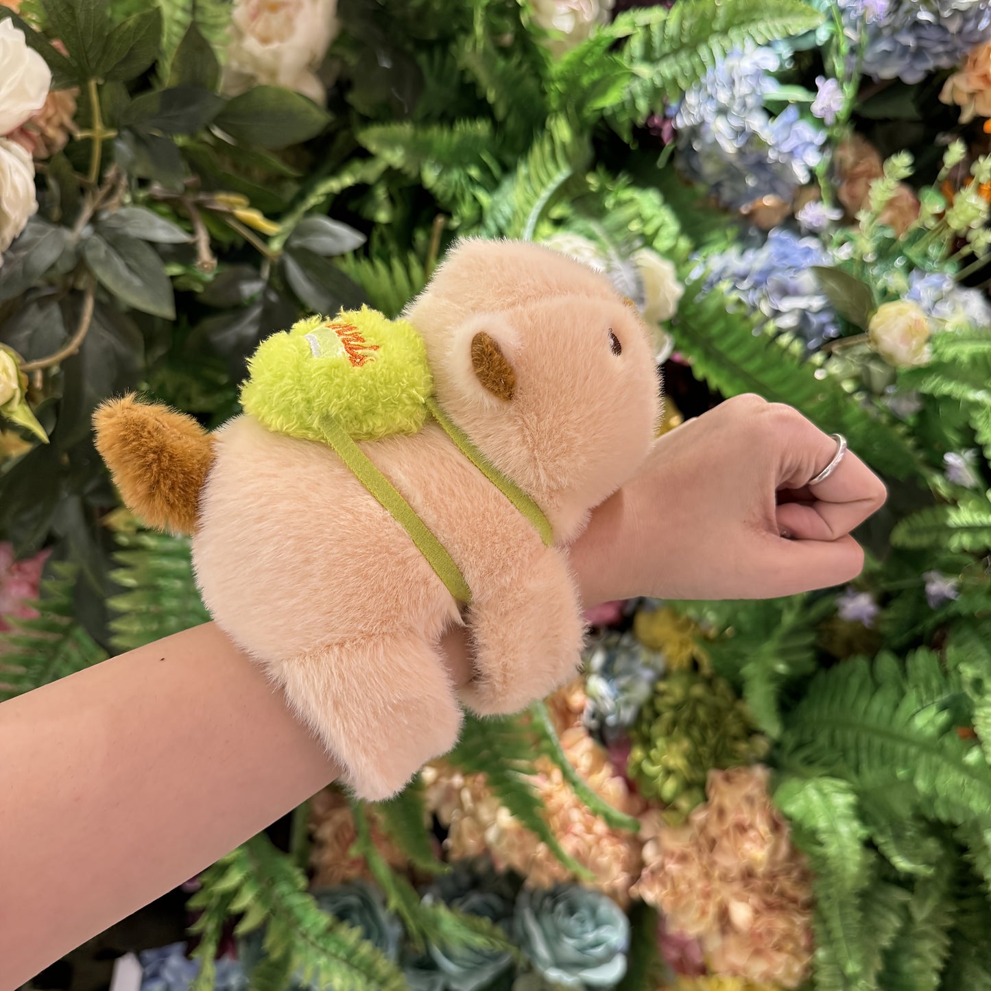 Capybara Plush,Capybara stuffed animal,animal hug clapping bracelet,plush toys, stuffed animals,plush animals, Gifts for Girls, birthday gifts for kids