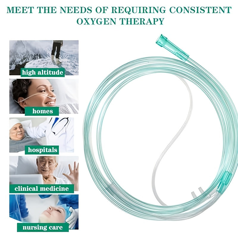 6pcs Heavy-Duty Oxygen Nasal Cannulas with Swivel Connectors - Kink-Resistant Flexible Tubing, for Home, Hospital, Long-Term Oxygen Relax Patients - Medical Grade Oxygen Hose (6 Count)