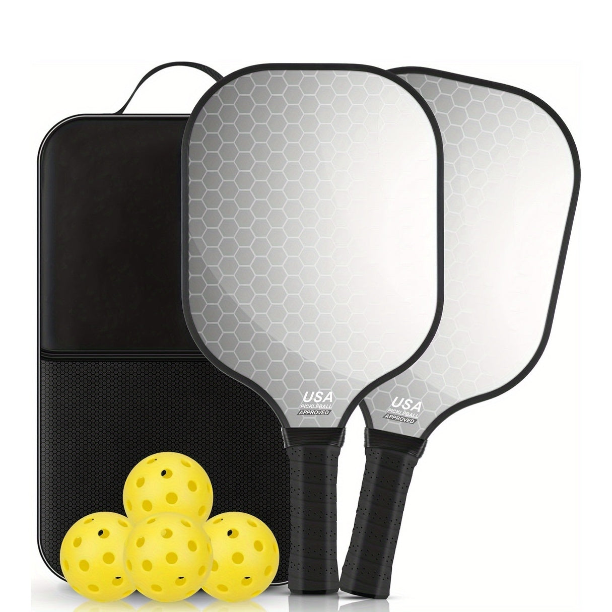 Pickleball Paddles Set of 2 99.9% T300 Carbon Fiber USAPA Approved Pickle Ball Paddle Indoor Outdoor Rackets Pickleballs Racquet Gifts