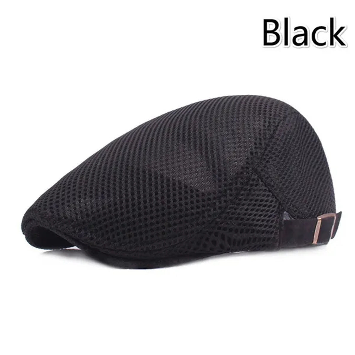 1pc 8 Colors Men Cabbie Flat Cap Breathable Mesh Summer Hat Adjustable News Beret Ivy Cap, Ideal Choice for Gifts