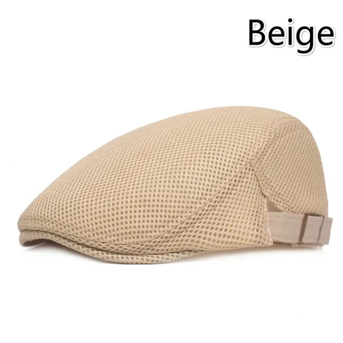 1pc 8 Colors Men Cabbie Flat Cap Breathable Mesh Summer Hat Adjustable News Beret Ivy Cap, Ideal Choice for Gifts