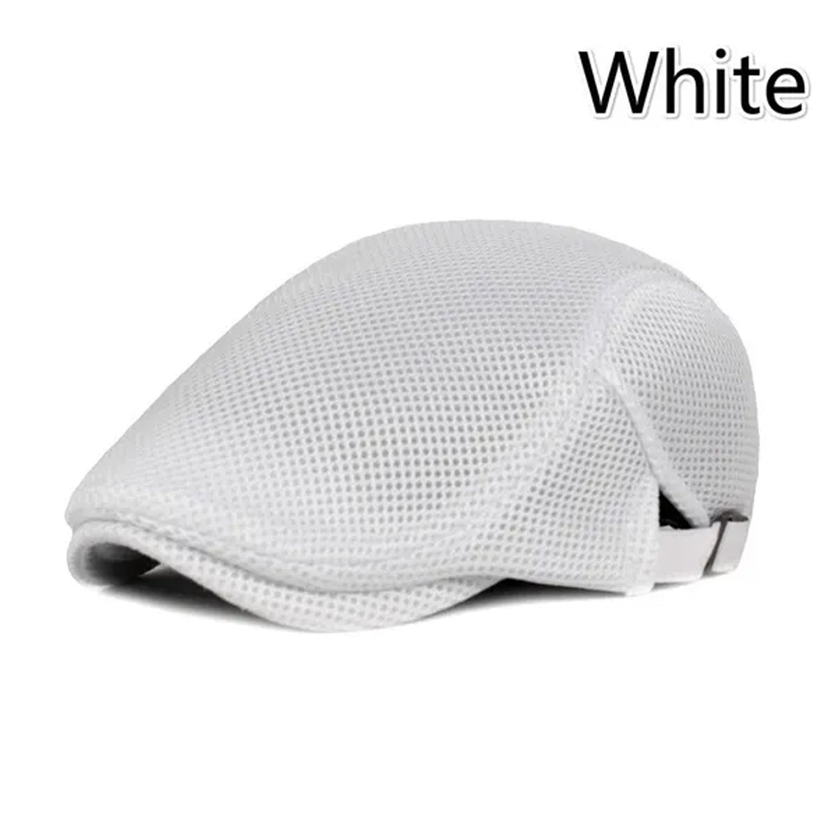 1pc 8 Colors Men Cabbie Flat Cap Breathable Mesh Summer Hat Adjustable News Beret Ivy Cap, Ideal Choice for Gifts