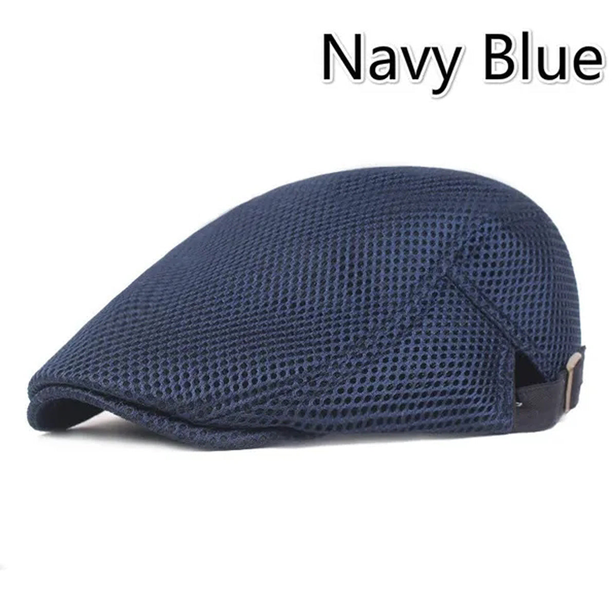 1pc 8 Colors Men Cabbie Flat Cap Breathable Mesh Summer Hat Adjustable News Beret Ivy Cap, Ideal Choice for Gifts