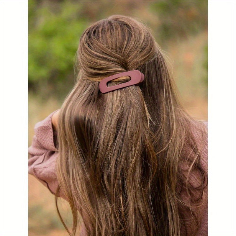 4pcs/set Solid Color Hair Clips Hair Side Clips Bangs Clips Elegant Hairdressing Accessories For Women And daily uses