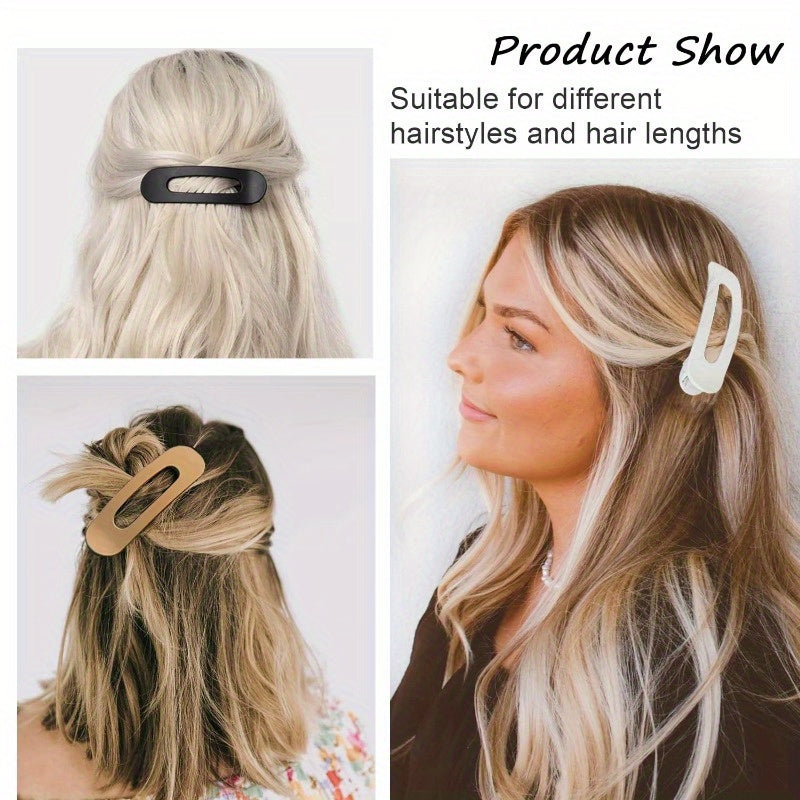 4pcs/set Solid Color Hair Clips Hair Side Clips Bangs Clips Elegant Hairdressing Accessories For Women And daily uses
