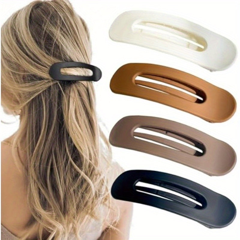 4pcs/set Solid Color Hair Clips Hair Side Clips Bangs Clips Elegant Hairdressing Accessories For Women And daily uses