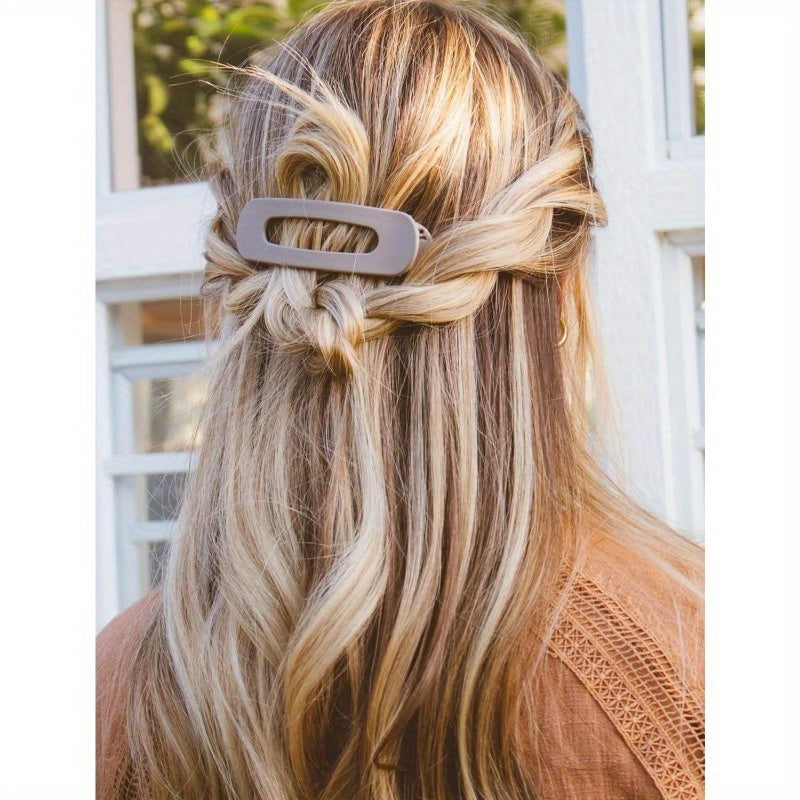 4pcs/set Solid Color Hair Clips Hair Side Clips Bangs Clips Elegant Hairdressing Accessories For Women And daily uses