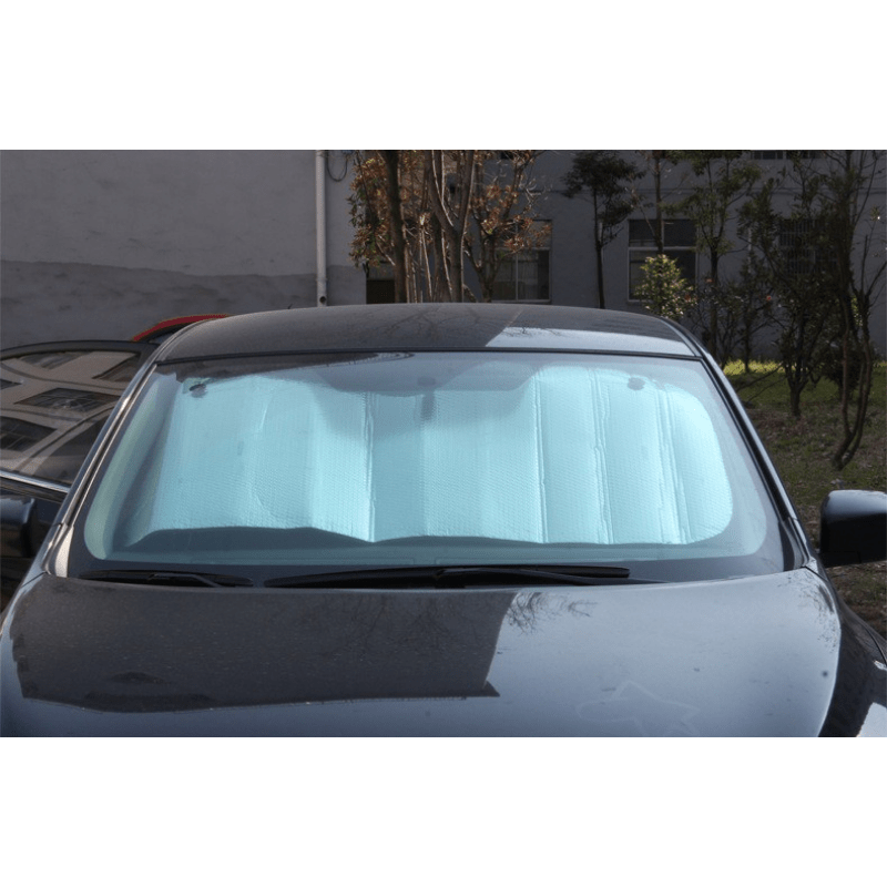 Automobile Sunshade / Double-Sided Bubble Aluminum Foil / Sun Blocking Car Front Cover - Roll-Up Blackout Curtain for Enhanced Privacy & Sun Protection, Sun Visor for Car, Vehicle Interior Cooling, Sleek Car Accessory, Flexible Sun B