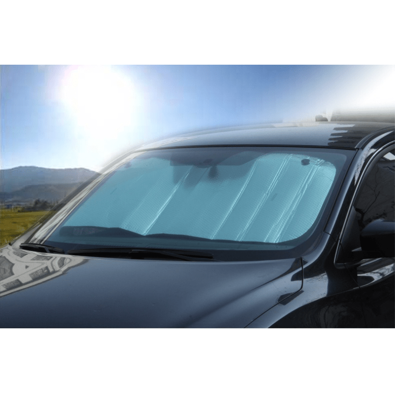 Automobile Sunshade / Double-Sided Bubble Aluminum Foil / Sun Blocking Car Front Cover - Roll-Up Blackout Curtain for Enhanced Privacy & Sun Protection, Sun Visor for Car, Vehicle Interior Cooling, Sleek Car Accessory, Flexible Sun B