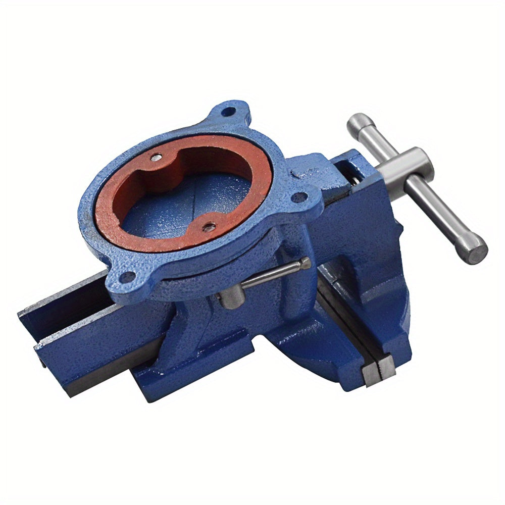 Vise / 6 Inch / 5 Inch Bench Vise with Anvil 360° Swivel Locking Base Tabletop Clamp Heavy Duty Vice Swivel Base Bench for Processing Metals, Woods, Plastics, Etc Manual Or Mechanical Processing Such As Sawing, Filing, Drilling And