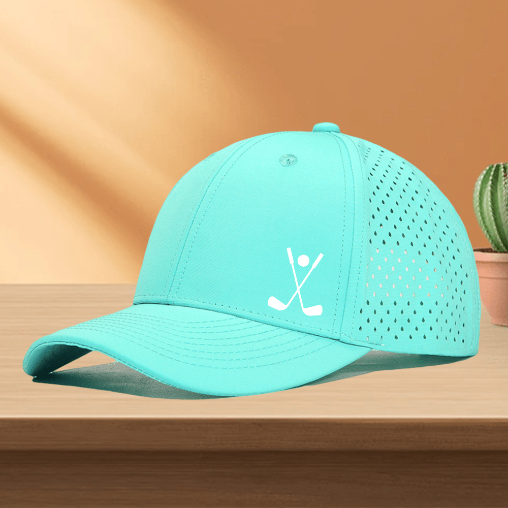 Golf Cap, 1pcs Quick Dry Golf Cap with Hole Perforated Mesh / Available in 10 Colors