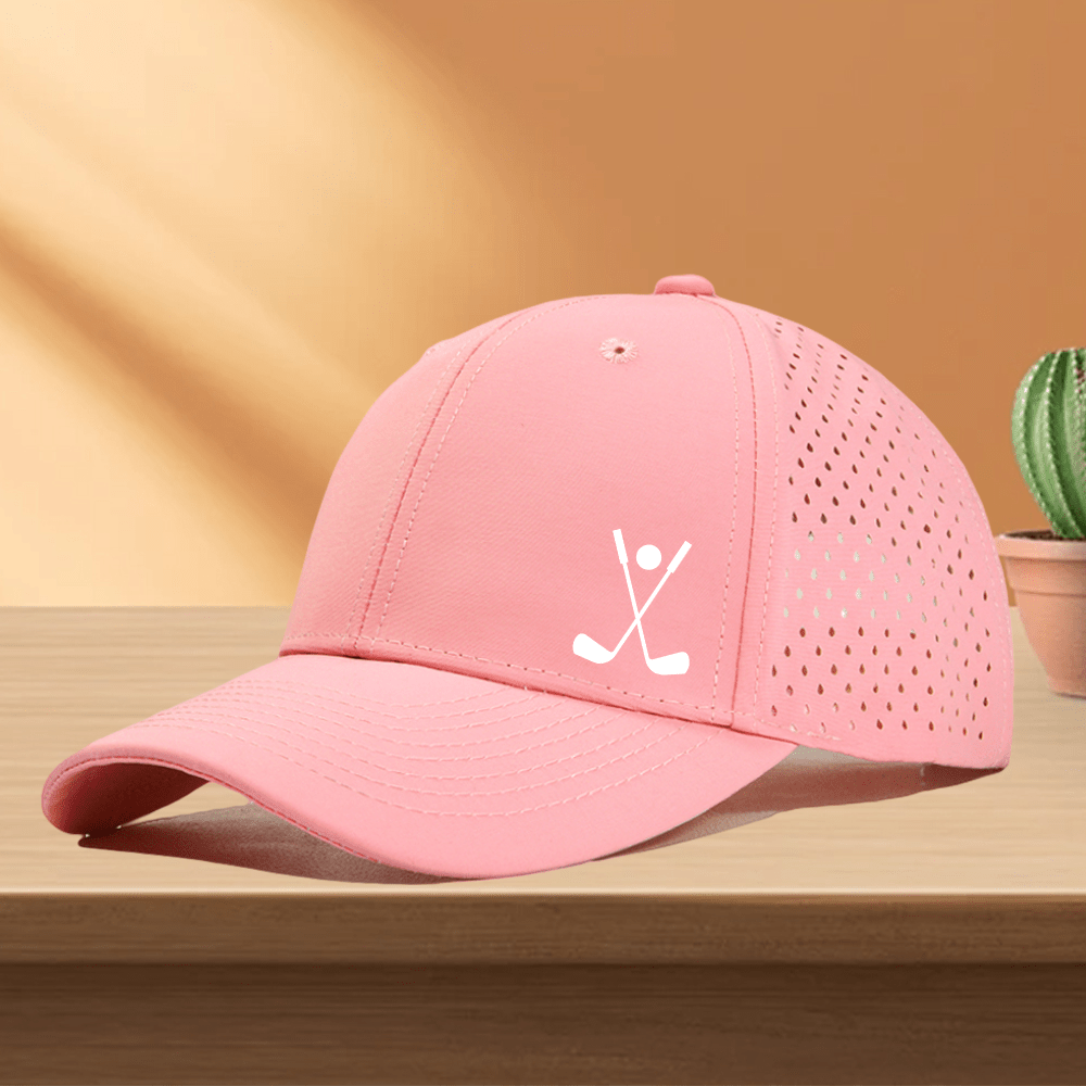 Golf Cap, 1pcs Quick Dry Golf Cap with Hole Perforated Mesh / Available in 10 Colors