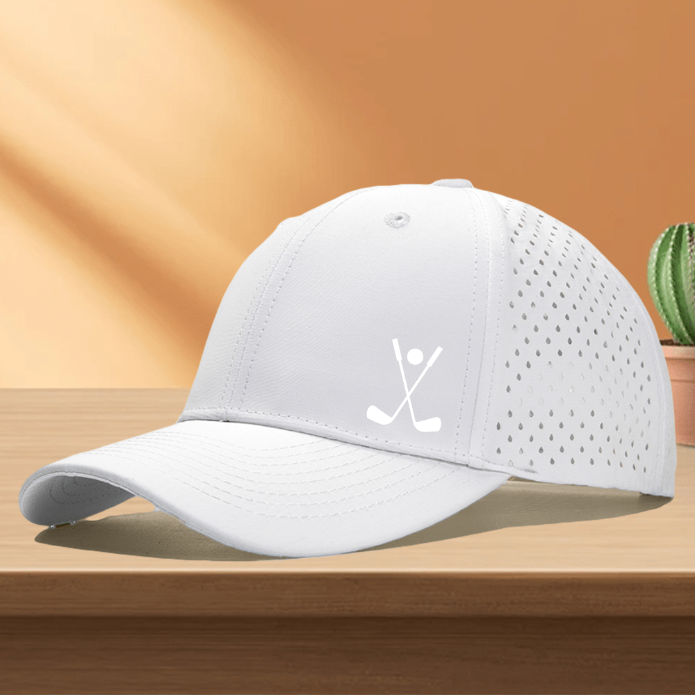 Golf Cap, 1pcs Quick Dry Golf Cap with Hole Perforated Mesh / Available in 10 Colors