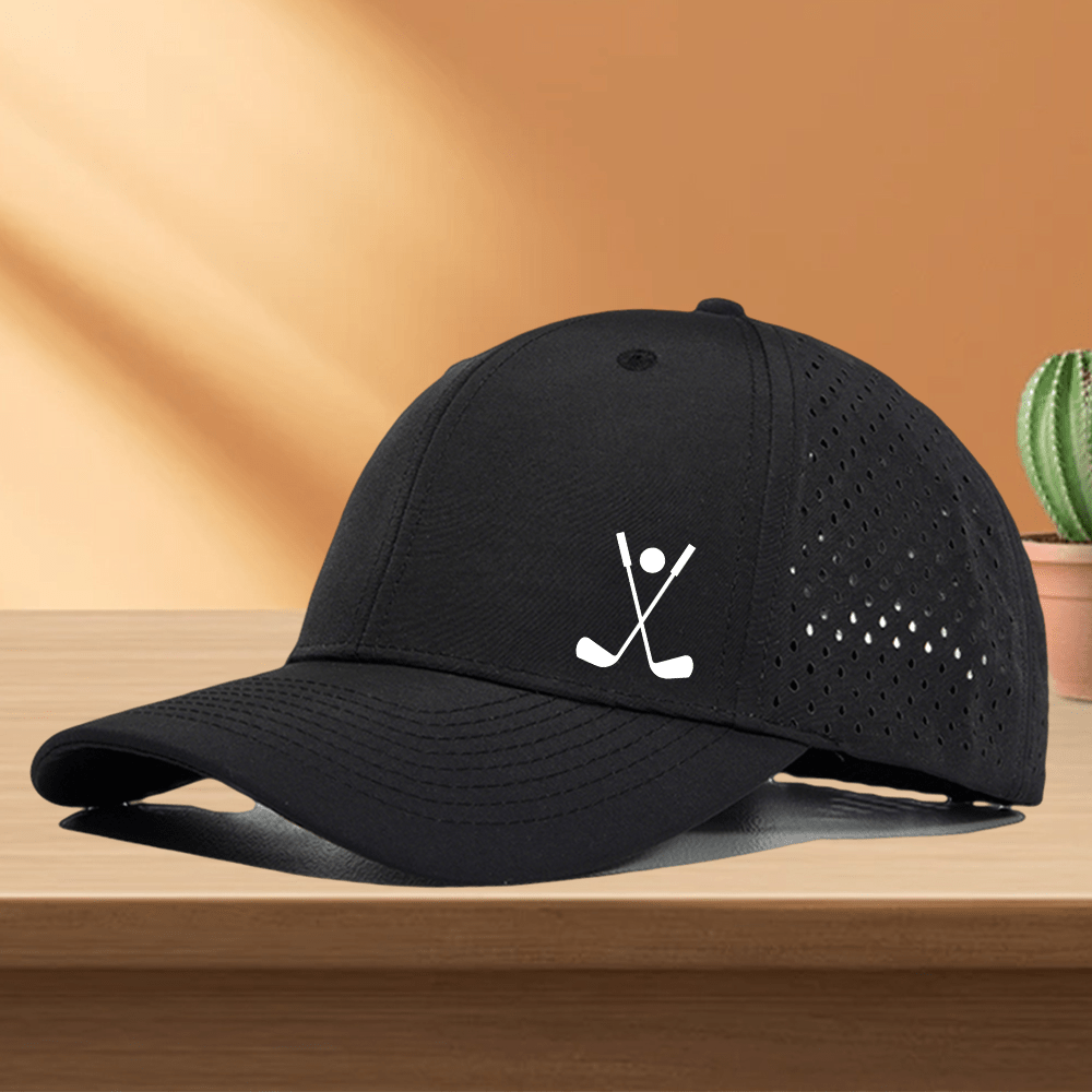 Golf Cap, 1pcs Quick Dry Golf Cap with Hole Perforated Mesh / Available in 10 Colors
