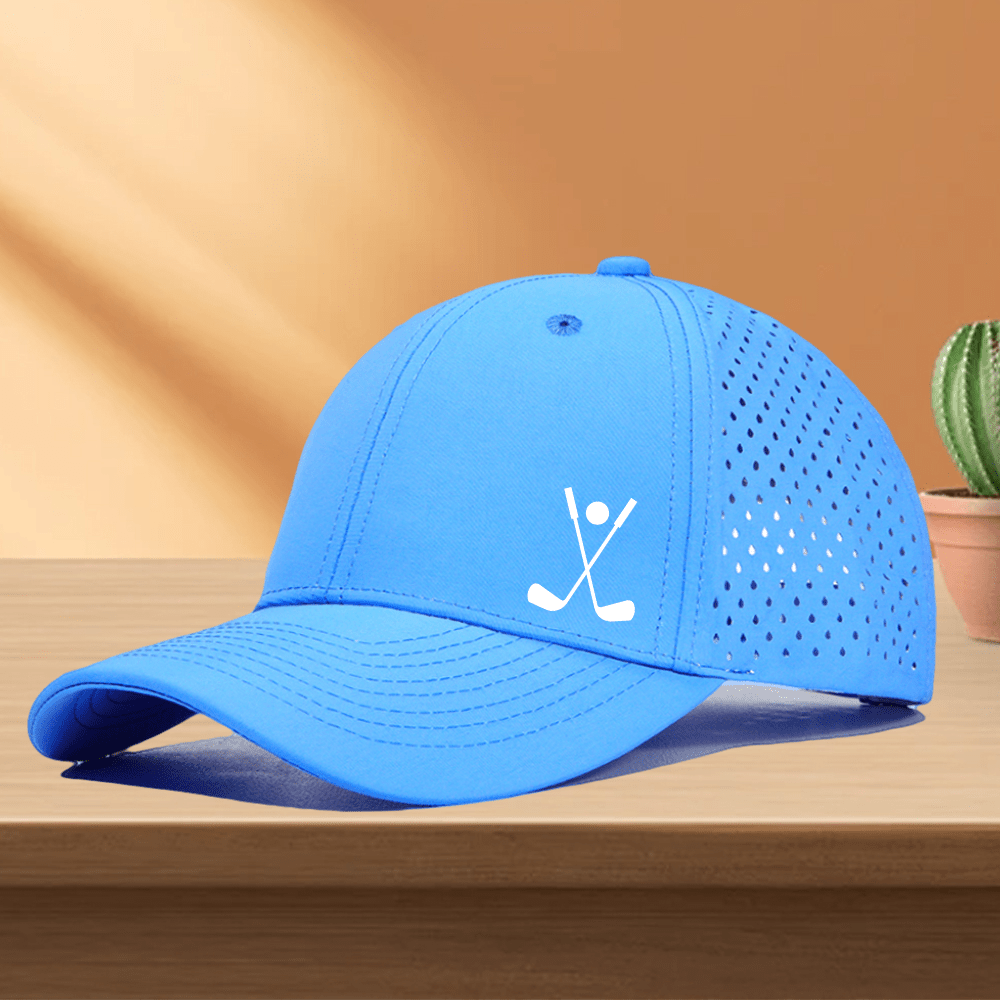 Golf Cap, 1pcs Quick Dry Golf Cap with Hole Perforated Mesh / Available in 10 Colors