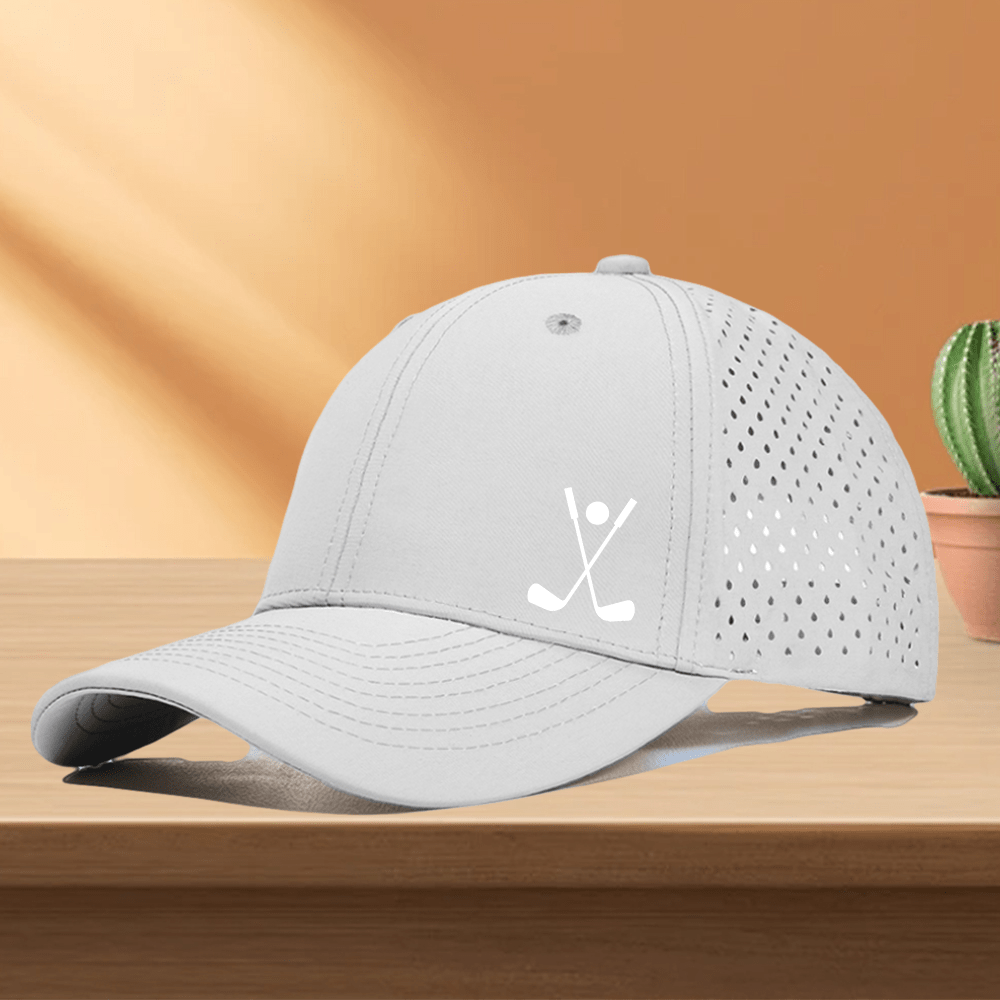 Golf Cap, 1pcs Quick Dry Golf Cap with Hole Perforated Mesh / Available in 10 Colors