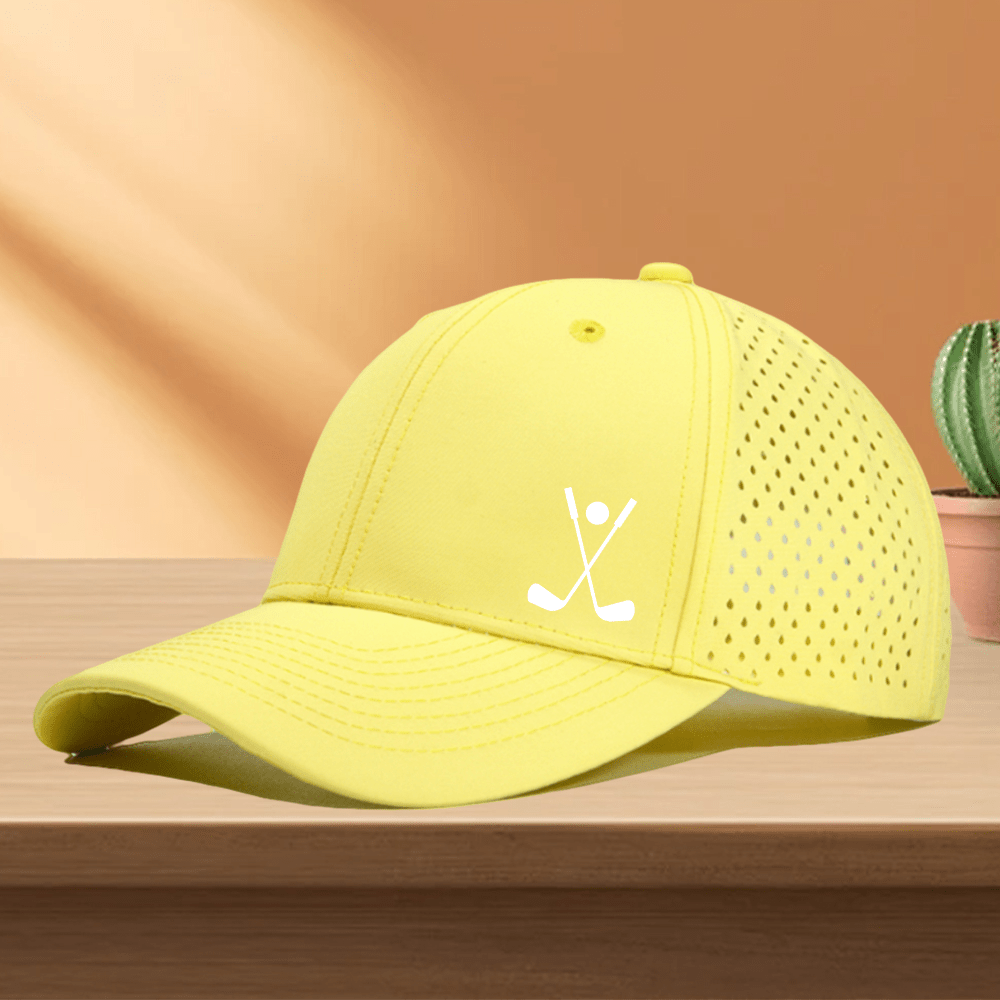 Golf Cap, 1pcs Quick Dry Golf Cap with Hole Perforated Mesh / Available in 10 Colors