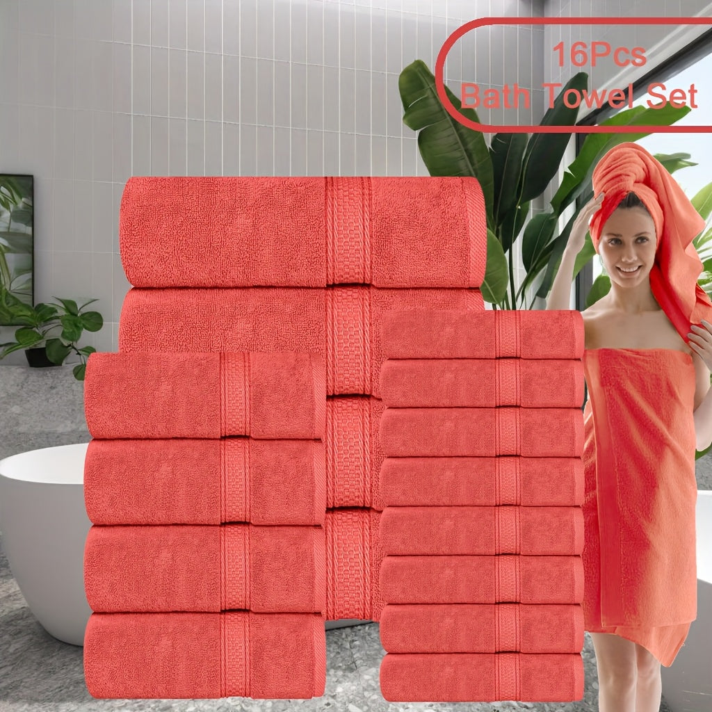 8pcs Bath Towel Set, 2 Bath Towels, 2 Hand Towels, 4 Washcloth, Luxurious, Soft, Skin Friendly, Good Water Absorption, Quick Drying, Thickened Bathing Towel, Suitable for Home, Hotel, Travel, Fitness, Beauty SPA, Etc, Wash Cl