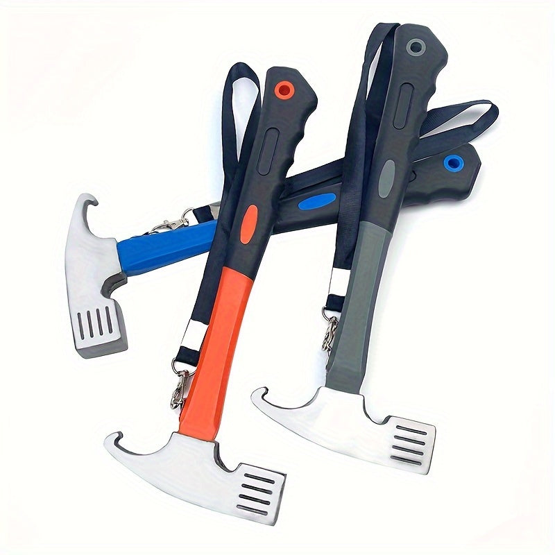 Camping Hammer: Heavy-Duty Multifunctional Steel Hammer with Tent Stake Remover & Holding Strap!Outdoor Camping Tool Suitable for home and outdoor use