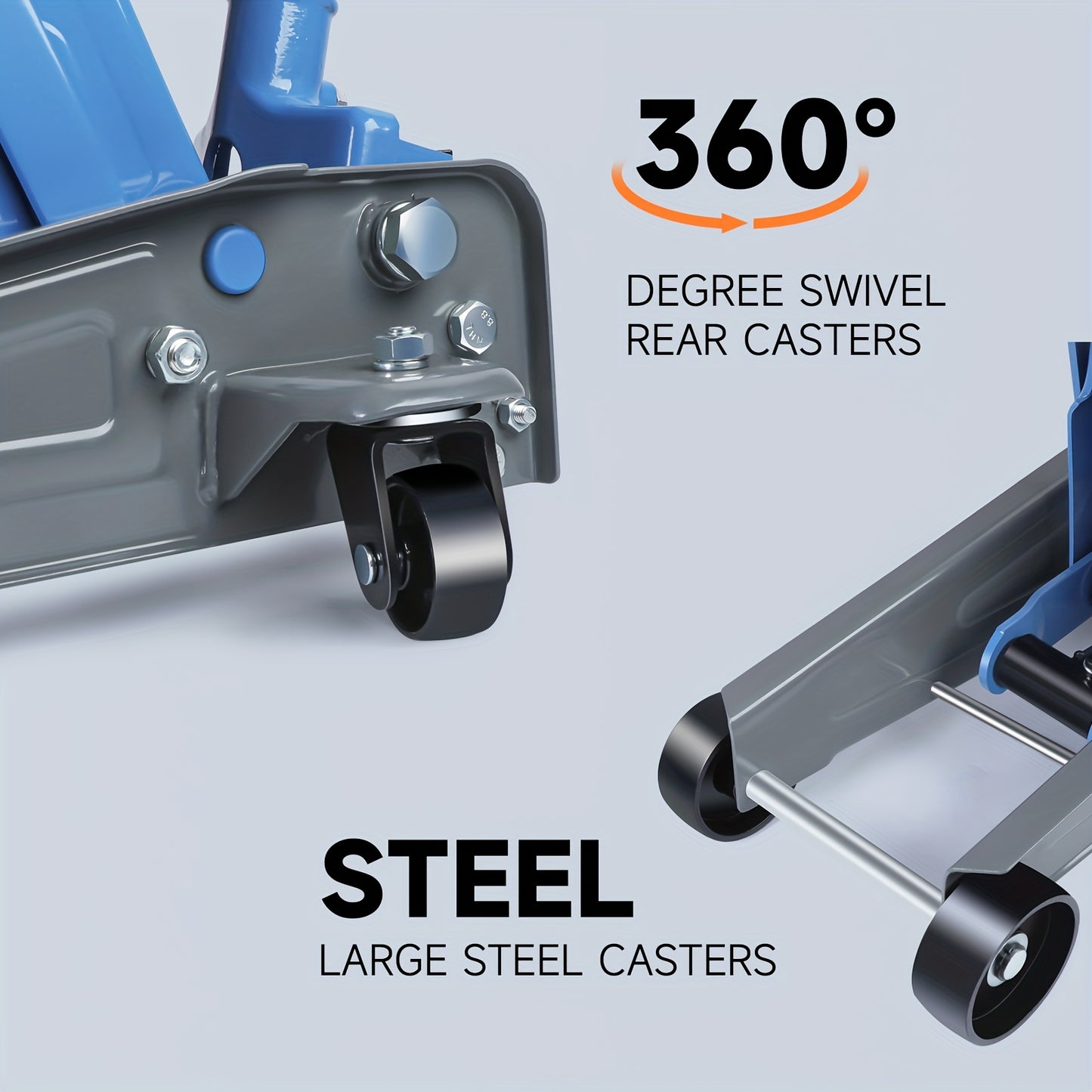 Low-Profile Hydraulic Floor Jack(One) / Jack Stands(1 Pair ) / Combination Of Hydraulic Jack And Jack Stands, Hydraulic Trolley Car Jack, Jack Combo, Small Jack, Capacity 6600 Lbs., For Car shops