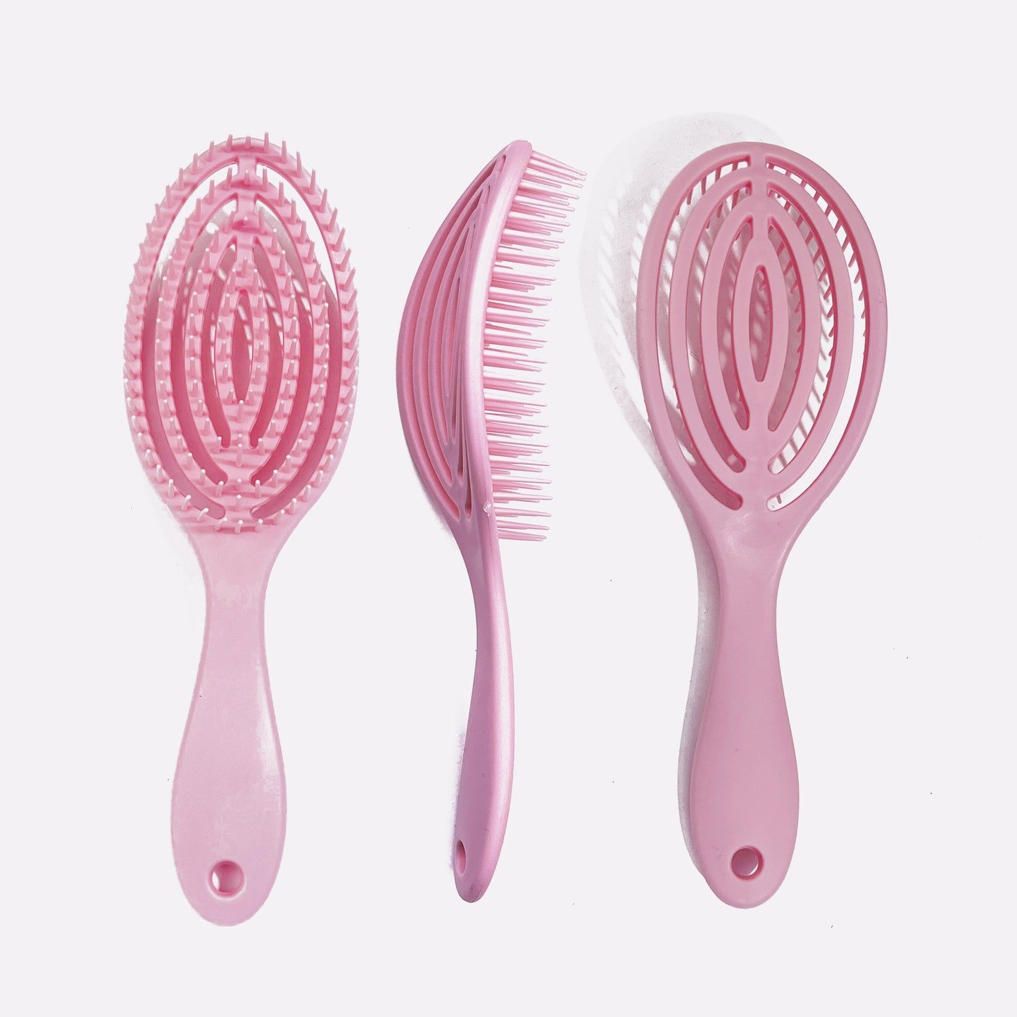 1/2pcs Hollow Hair Comb Skull Massage Brush - Anti-Static, Anti-Knot, Tangle Styling Brush with ABS Plastic and Sandalwood Handle, Suitable for Normal Hair Types