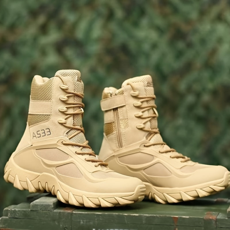 Non-slip Men's Tactical Hiking Boots, Wear-resistant Winter Outdoor Camping Trekking Shoes for Snow
