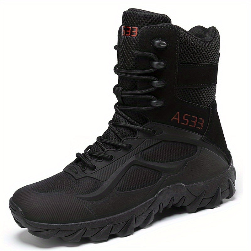 Non-slip Men's Tactical Hiking Boots, Wear-resistant Winter Outdoor Camping Trekking Shoes for Snow
