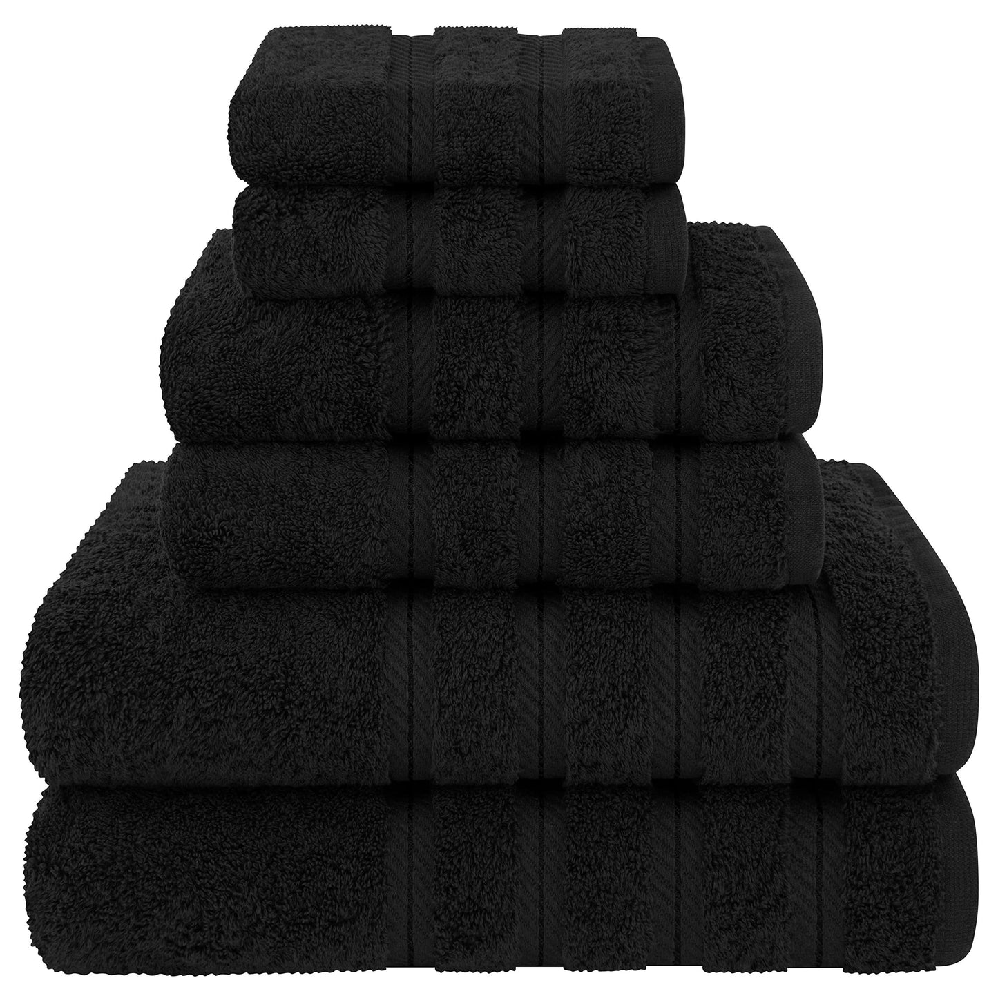 6pcs Towel Set, 2 Bath Towels 2 Hand Towels 2 Washcloths, Soft Cotton Towels, Plain Absorbent Towel For Home Bathroom, Bathroom Supplies