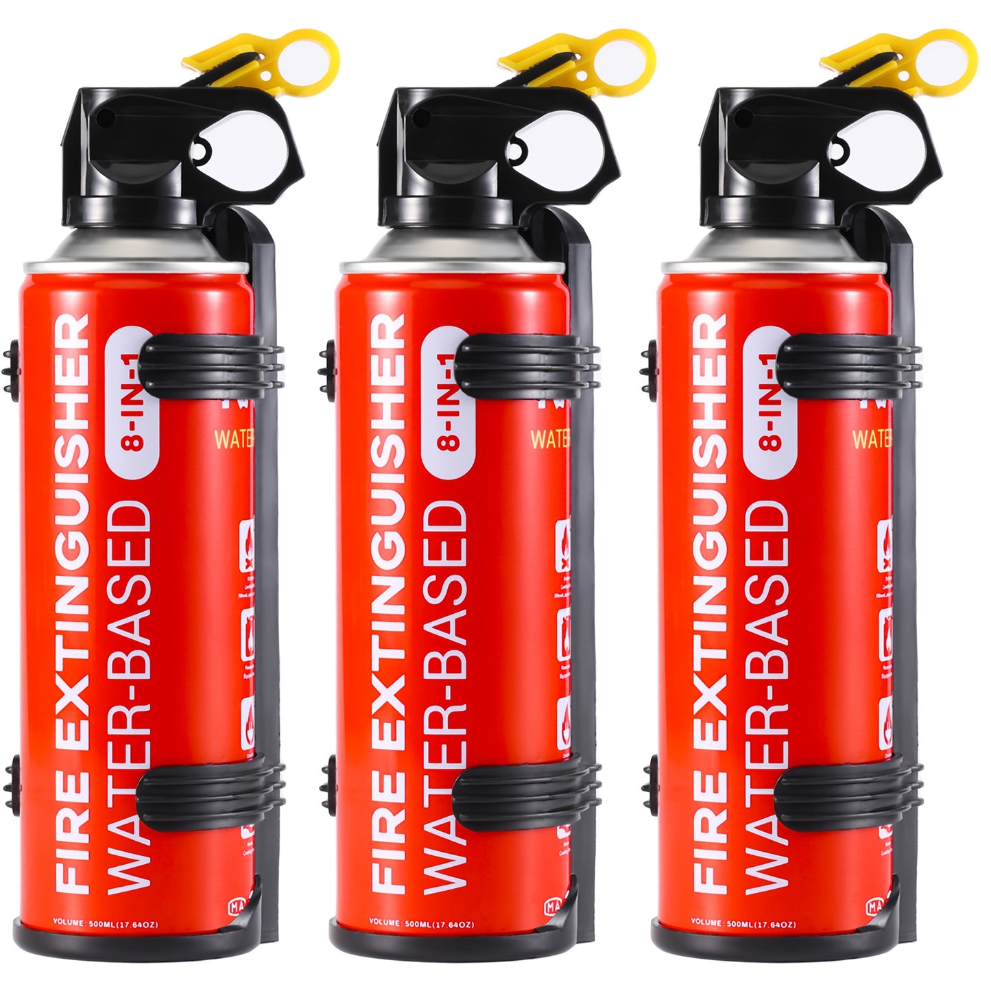 Household Fire Extinguisher Portable Water-Based 4-in-1 Wall Mounted Bracket for Kitchen Garage Car Fire 0.5-A:21-B:C:5K