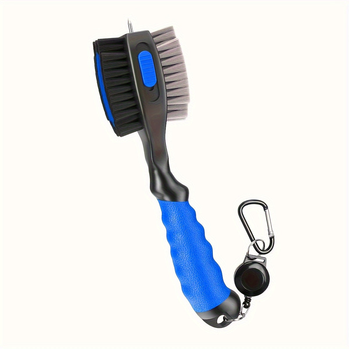 HUAEN Golf Club Head Cleaning Brush, Stainless Steel & PP Material, Portable Cleaner with Magnetic Keychain, Durable Club Maintenance Tool