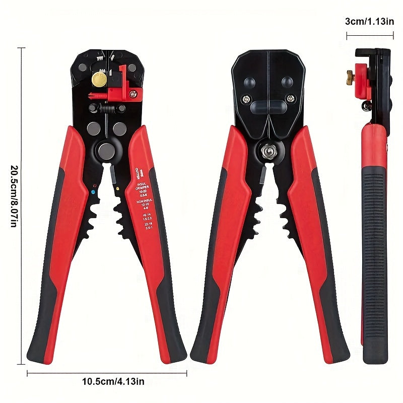 280pcs UMLIFE Spade Crimp Terminal Connector Kit, Copper Contact, Non-insulated, Variety of Insulated Cable Connectors, with 5-in-1 Wire Stripper, for Automotive & Home Wiring Projects, Electrical Crimp Termination