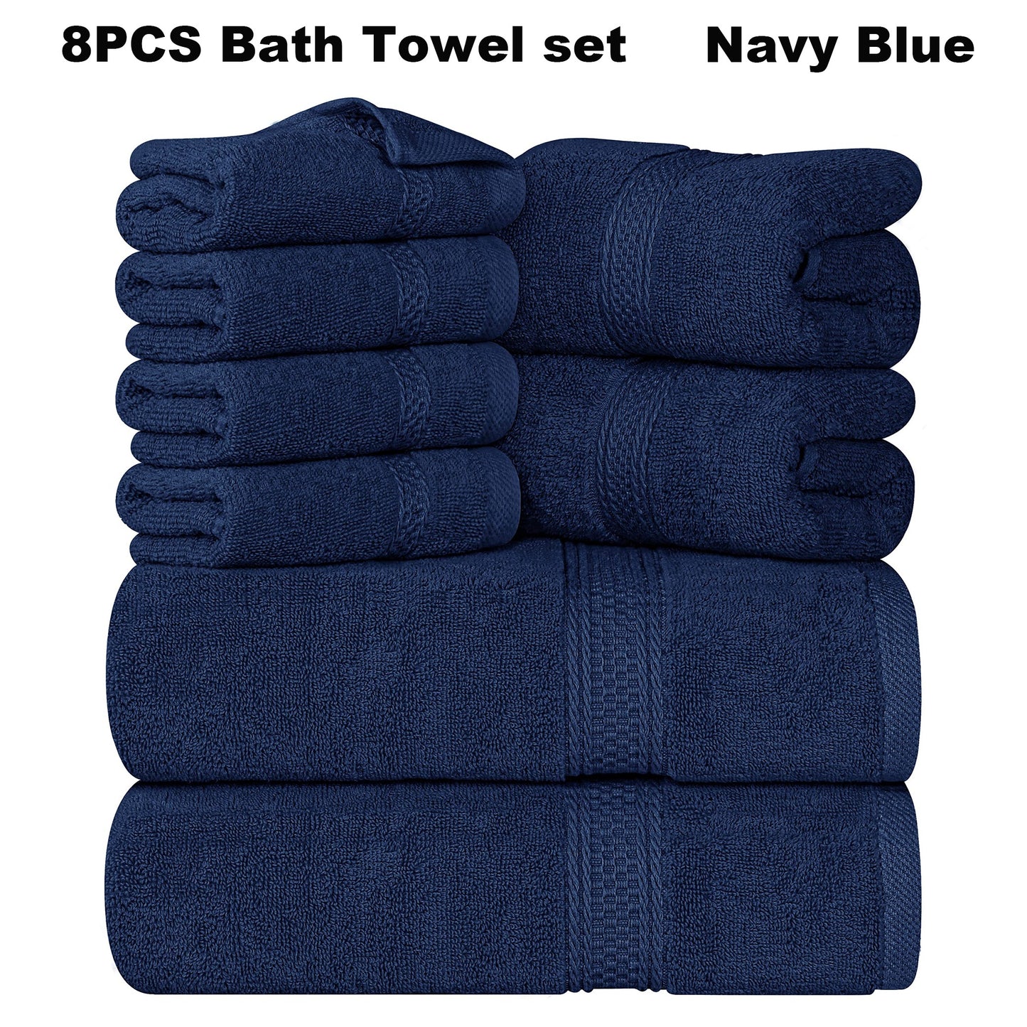 8pcs Bath Towel Set, 2 Bath Towels, 2 Hand Towels, 4 Washcloth, Luxurious, Soft, Skin Friendly, Good Water Absorption, Quick Drying, Thickened Bathing Towel, Suitable for Home, Hotel, Travel, Fitness, Beauty SPA, Etc, Wash Cl