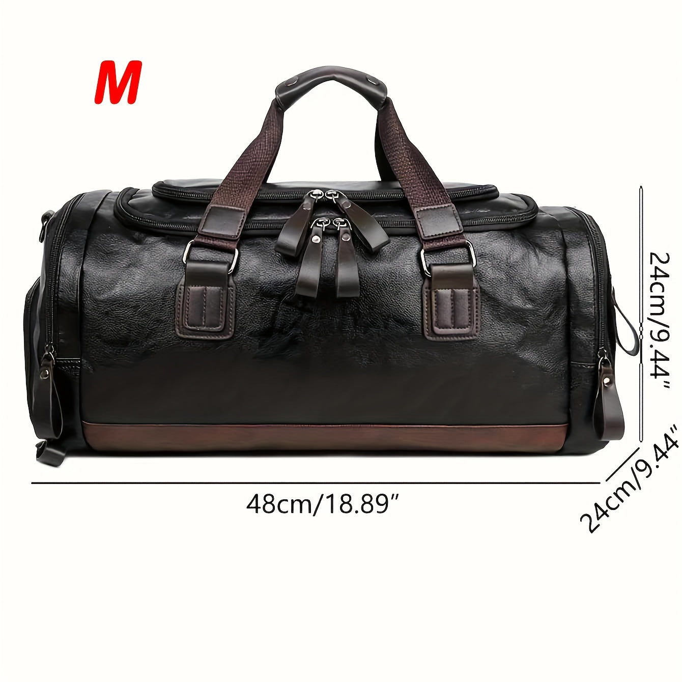 Carry-on bag / Large Weekend Bag / Quality PU Leather Travel / Luggage Bag / Duffel Handbag Casual Traveling Tote