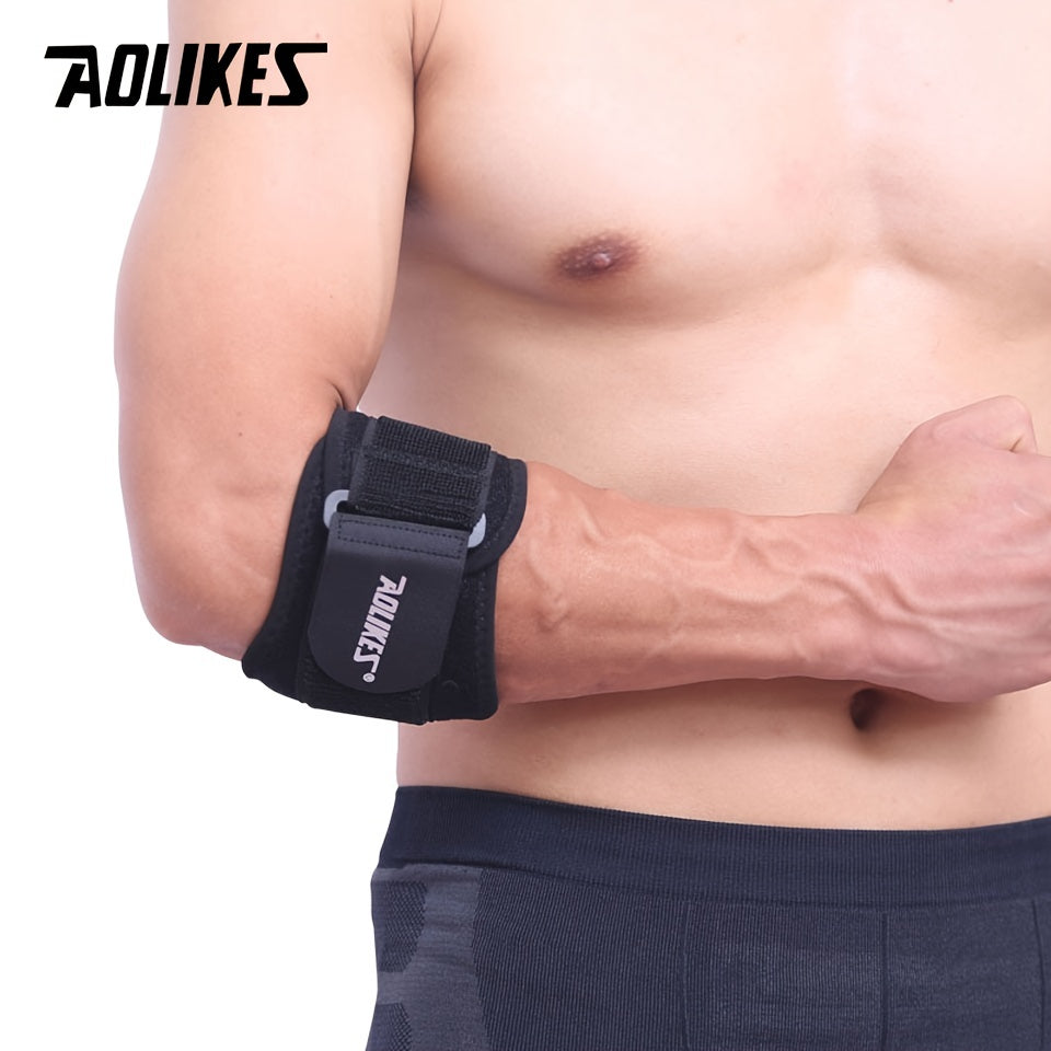 1pc Aolikes Elbow Brace for Men and Women - Tennis Elbow Support Wrap with Adjustable Compression