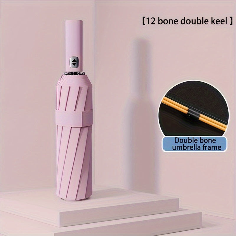 1pc Automatic Umbrella, Reinforced 24-Bone Umbrella