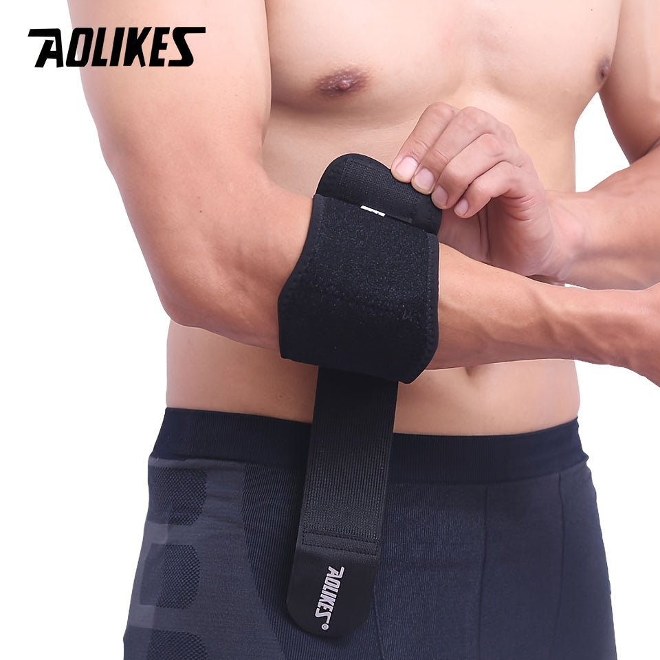 1pc Aolikes Elbow Brace for Men and Women - Tennis Elbow Support Wrap with Adjustable Compression