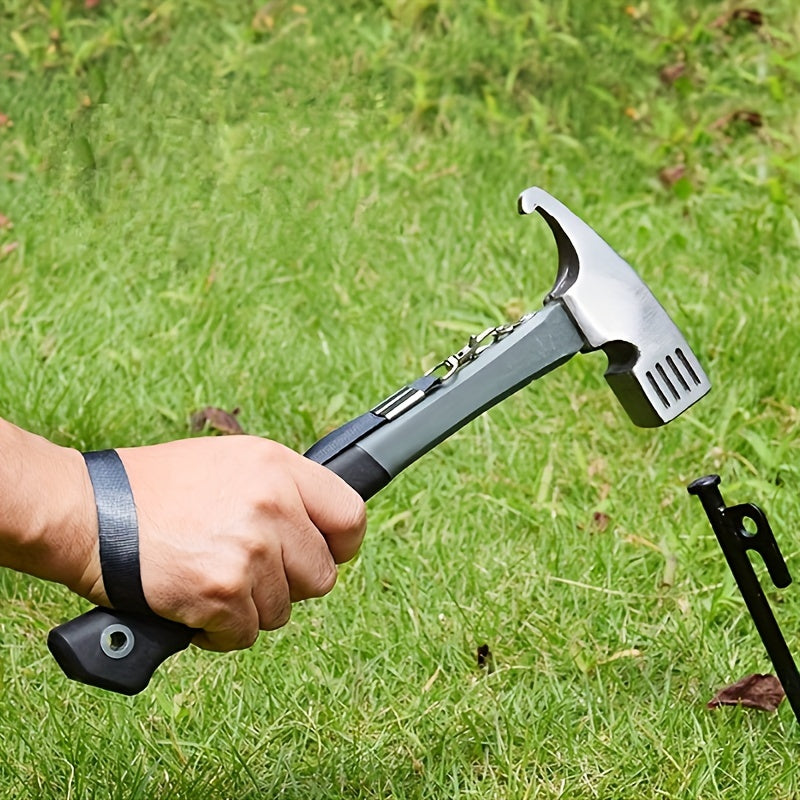 Camping Hammer: Heavy-Duty Multifunctional Steel Hammer with Tent Stake Remover & Holding Strap!Outdoor Camping Tool Suitable for home and outdoor use